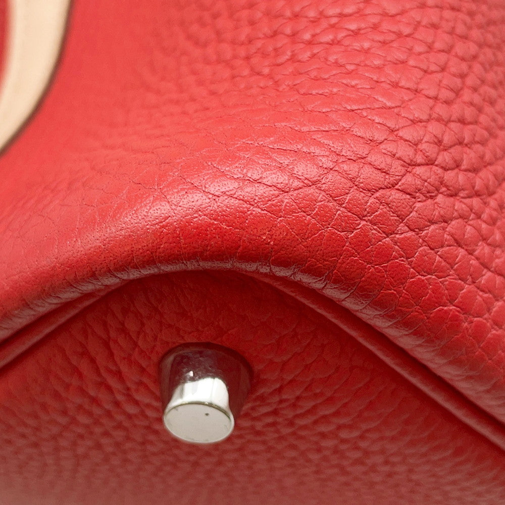 HERMES Picotin Lock Touch Rouge Tomate/Rose Eglantine Taurillon Clemence Size PM