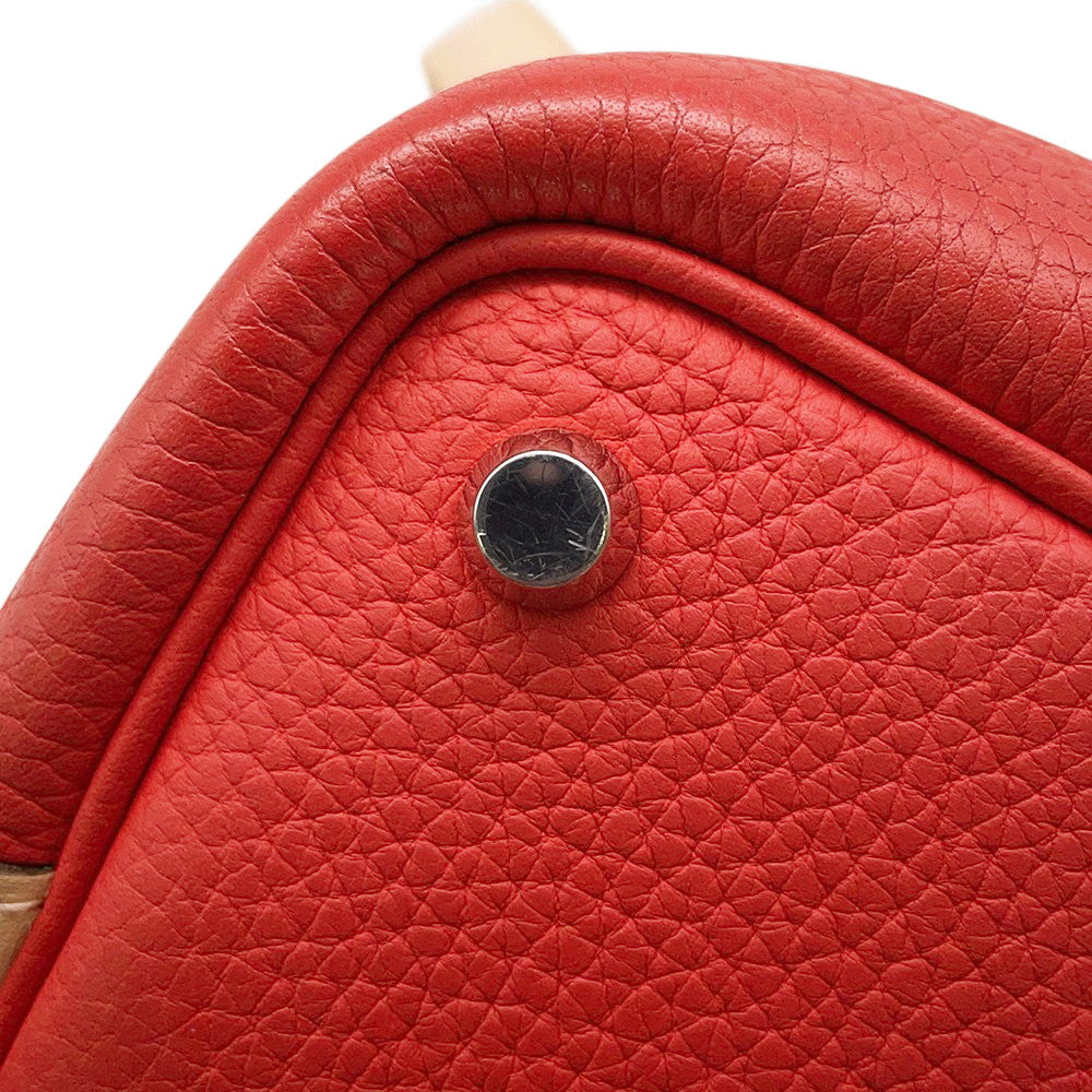 HERMES Picotin Lock Touch Rouge Tomate/Rose Eglantine Taurillon Clemence Size PM