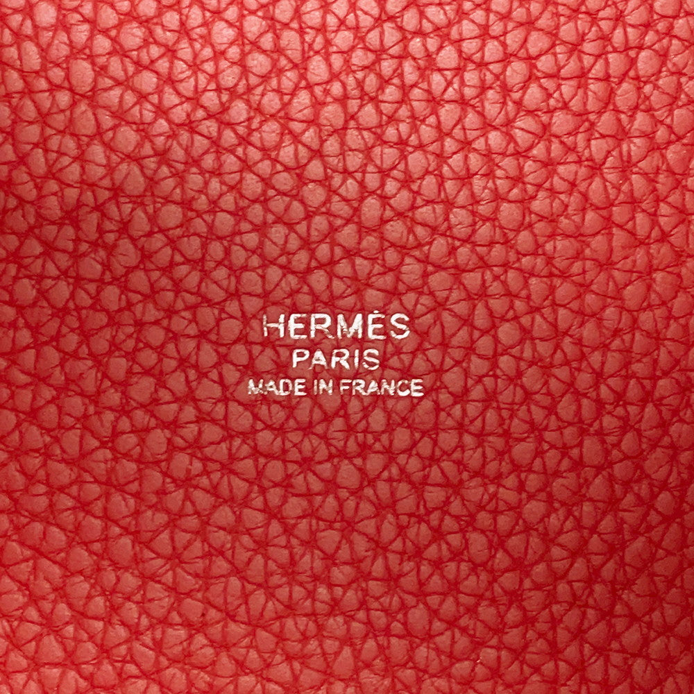 HERMES Picotin Lock Touch Rouge Tomate/Rose Eglantine Taurillon Clemence Size PM