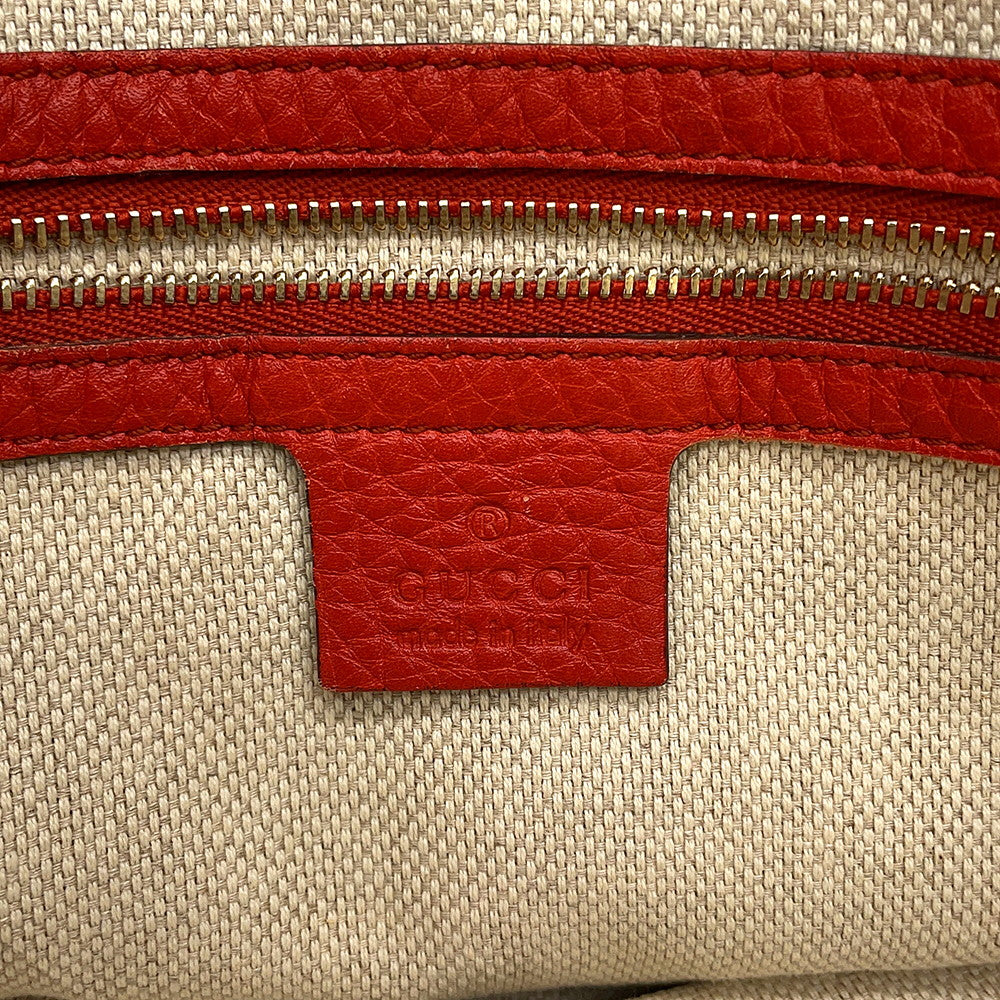 GUCCI Soho Interlocking G Orange282309 Leather