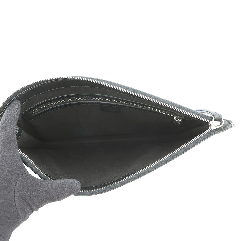 GUCCI Cherie B Clutch Bag Black/Multicolor433665 GG Kaleido Leather