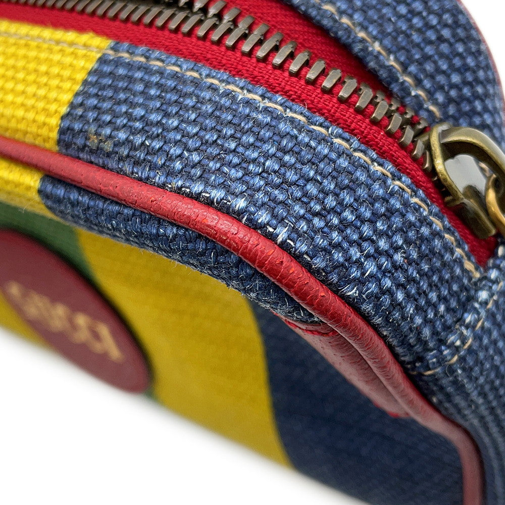 GUCCI Baiadera Waist Bag Red/Multicolor625895 Canvas Leather