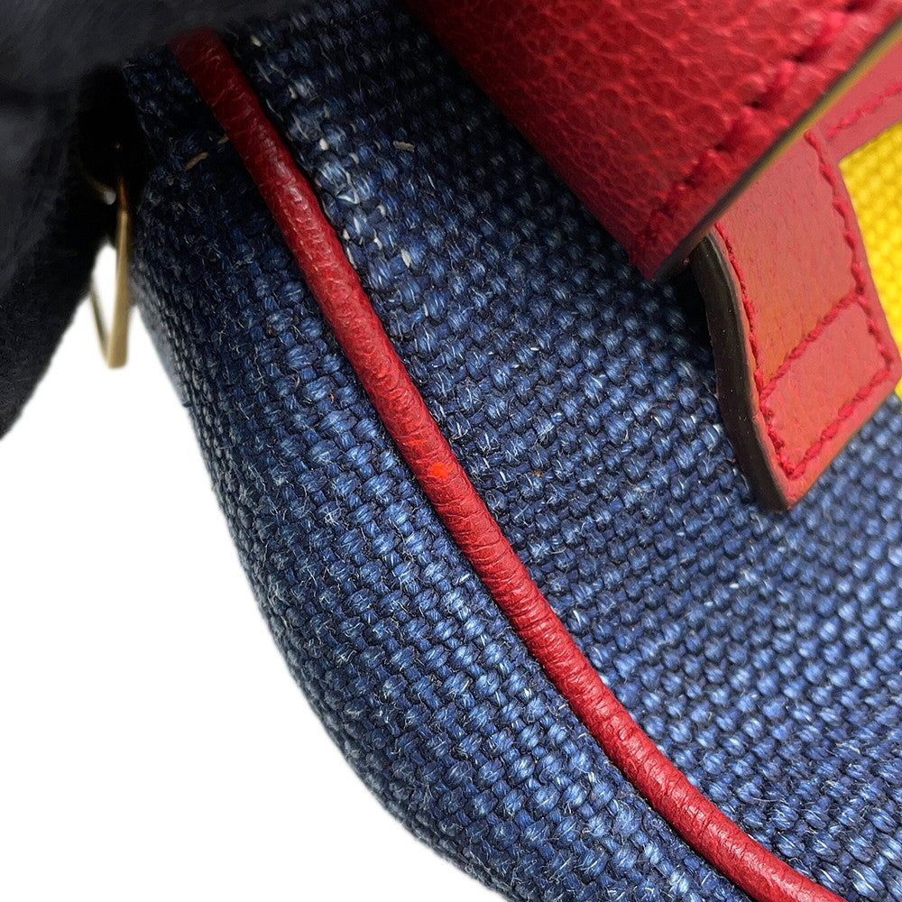 GUCCI Baiadera Waist Bag Red/Multicolor625895 Canvas Leather