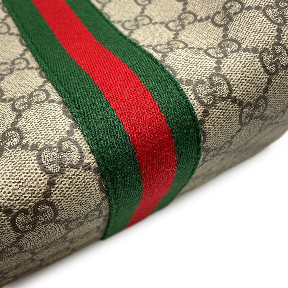 GUCCI Ophidia Medium Travel Bag 2WAY Beige/Brown/Green?836825 FAE0J 9867 GG Supreme Leather