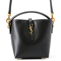 SAINT LAURENT PARIS LE 37 Mini Bucket 2-Way Bag Black765870 Leather