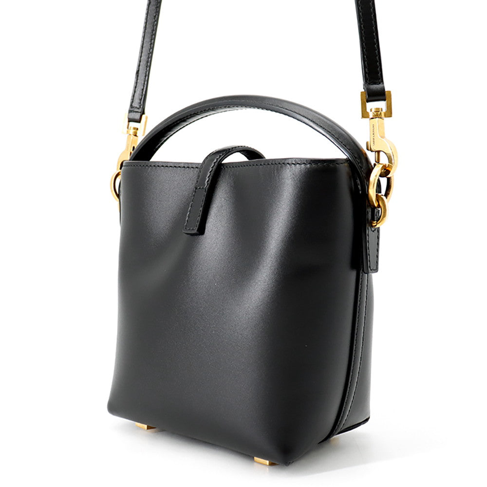 SAINT LAURENT PARIS LE 37 Mini Bucket 2-Way Bag Black765870 Leather