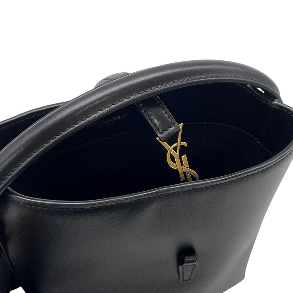 SAINT LAURENT PARIS LE 37 Mini Bucket 2-Way Bag Black765870 Leather