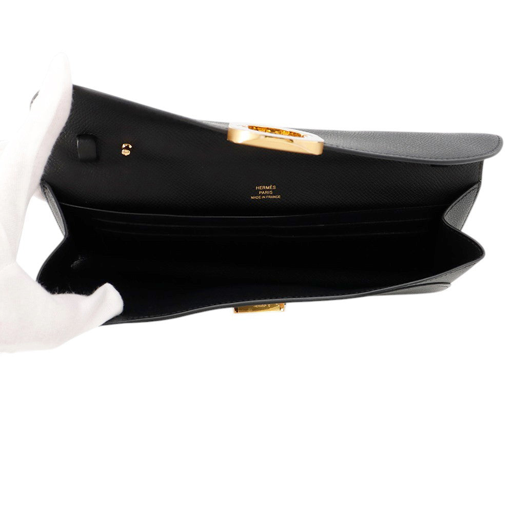 HERMES Chaine d'Ancre Too Go Black Epsom