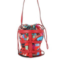 HERMES Muzaldine Rouge Casaque/Multicolor Epsom Silk