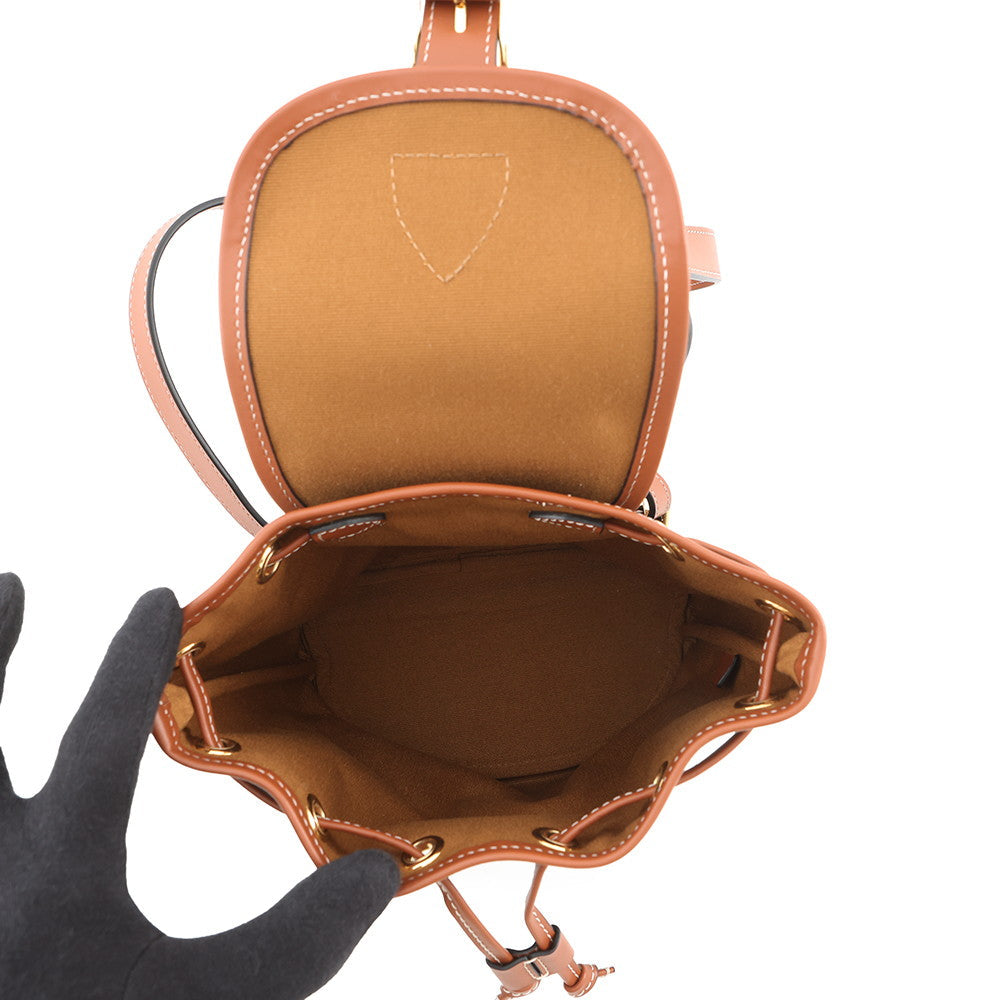 CELINE Falco Triomphe Backpack Tan197662 PVC Calf Leather