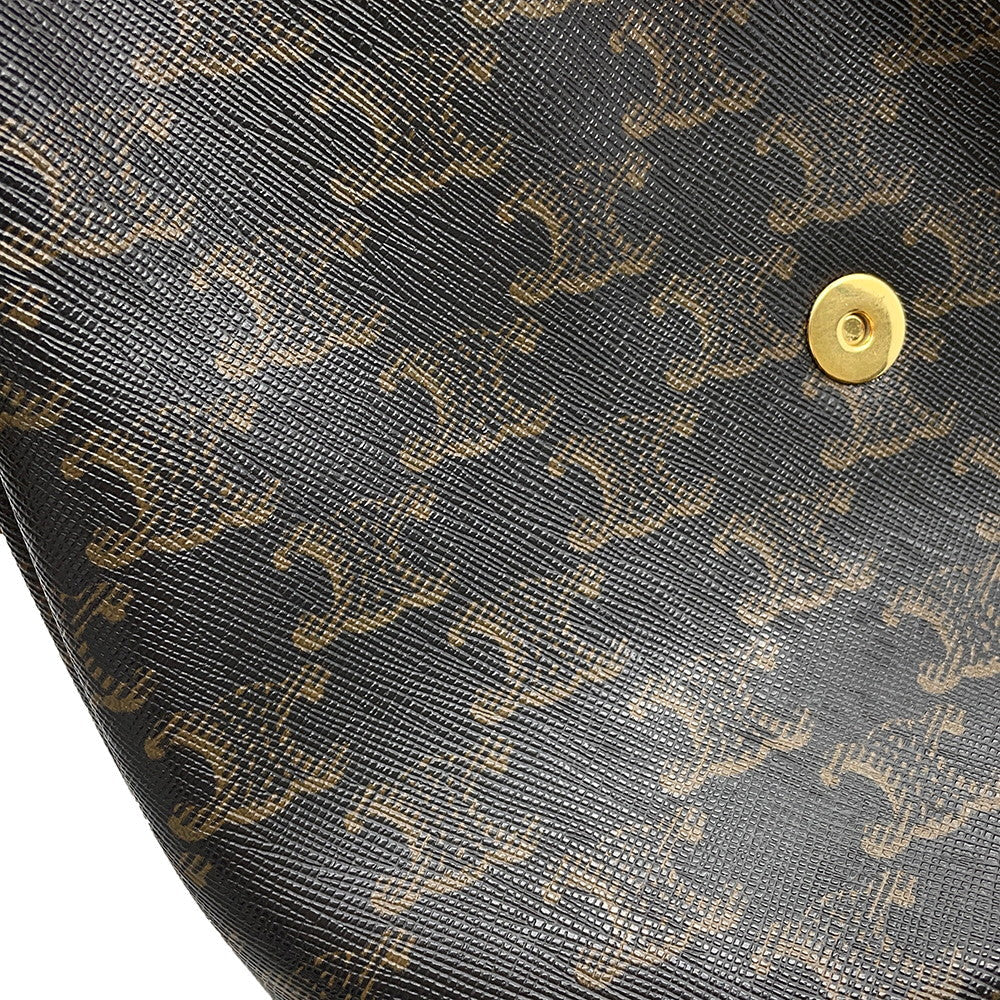 CELINE Falco Triomphe Backpack Tan197662 PVC Calf Leather