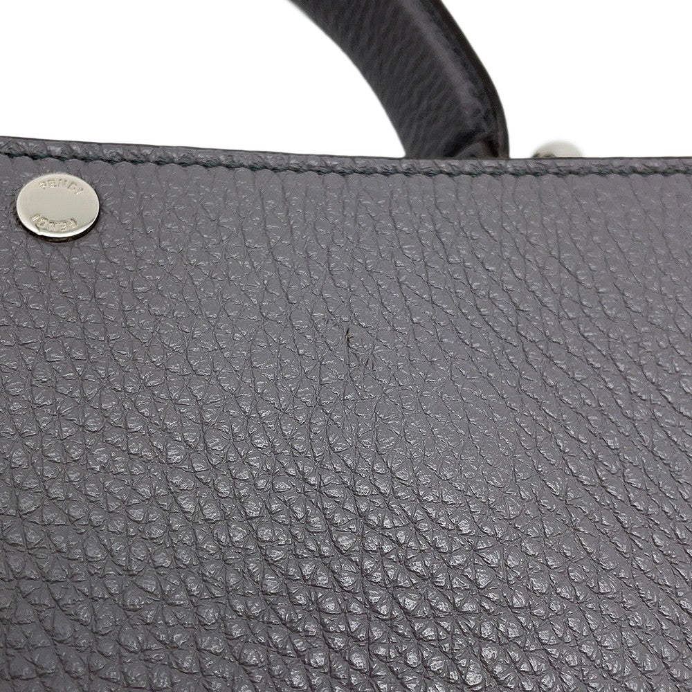 FENDI Peekaboo X-Lite Gray7VA611 Leather Size Small