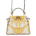 FENDI Fendace Peekaboo White/Yellow8BN244 Leather Size Mini