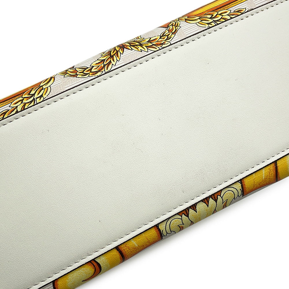 FENDI Fendace Peekaboo White/Yellow8BN244 Leather Size Mini