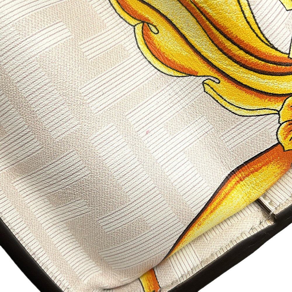 FENDI Fendace Peekaboo White/Yellow8BN244 Leather Size Mini