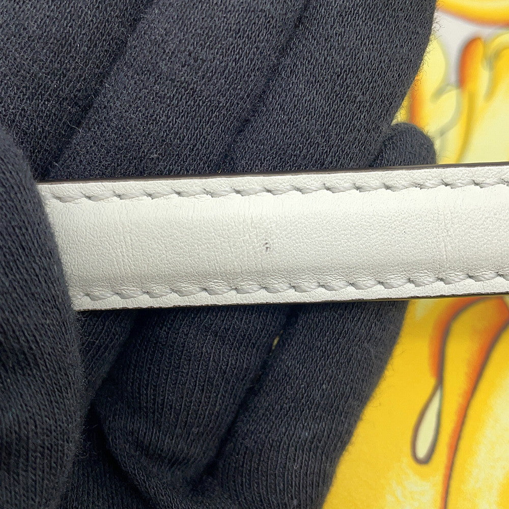 FENDI Fendace Peekaboo White/Yellow8BN244 Leather Size Mini