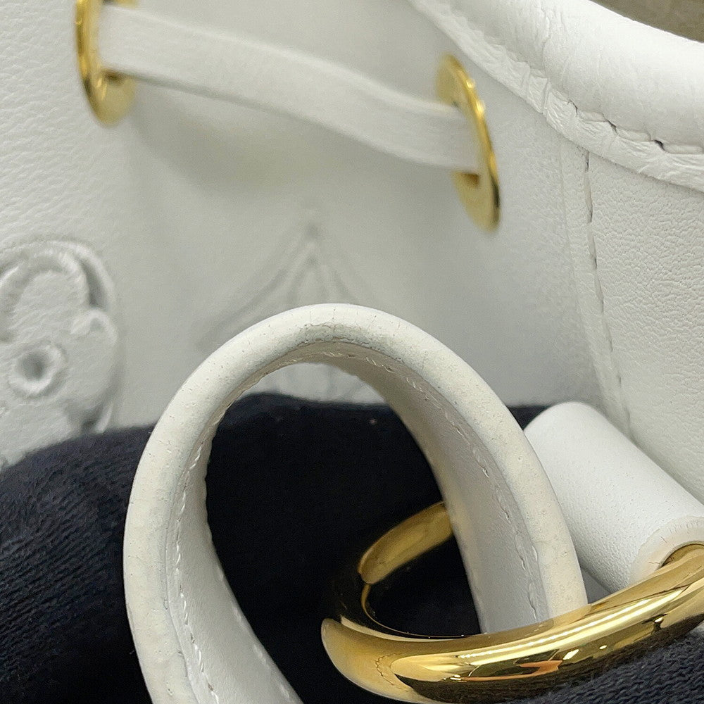 LOUIS VUITTON LV Broderie Anglaise Noe 2022 Stainless Steel BlancM20740 Calf Leather Monogram Size PM