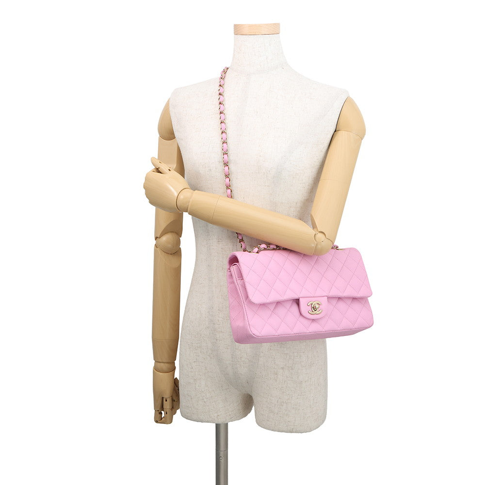 CHANEL Matelasse ChainShoulder Bag PinkA01112 Caviar Leather Size 25