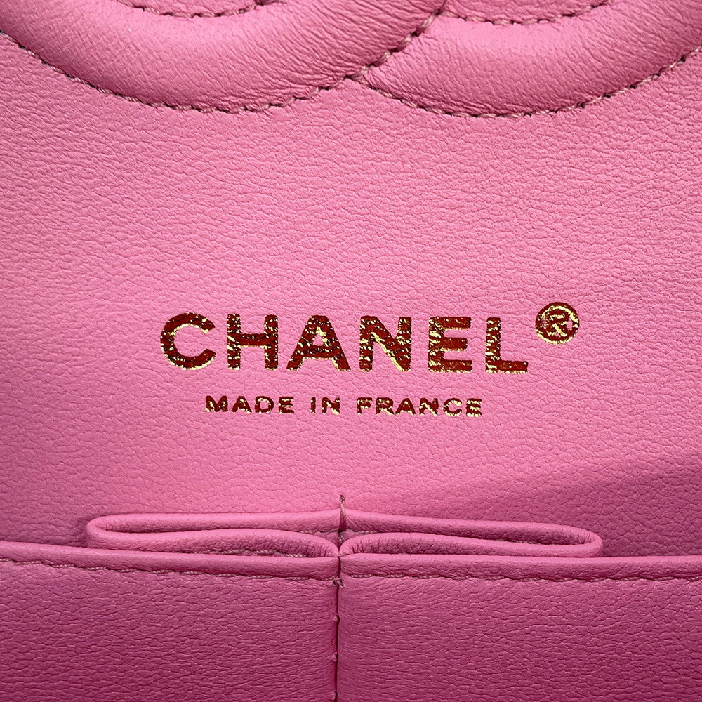 CHANEL Matelasse ChainShoulder Bag PinkA01112 Caviar Leather Size 25
