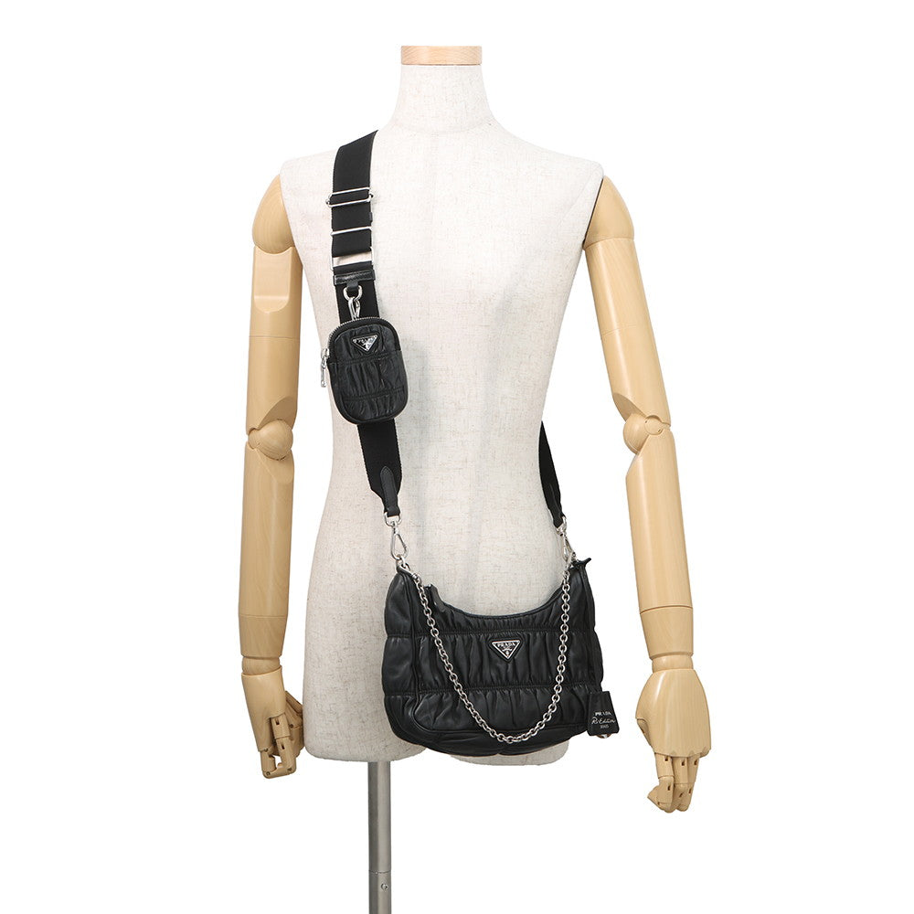 PRADA Re-edition 2005 Shoulder Bag Black1BC194 Leather