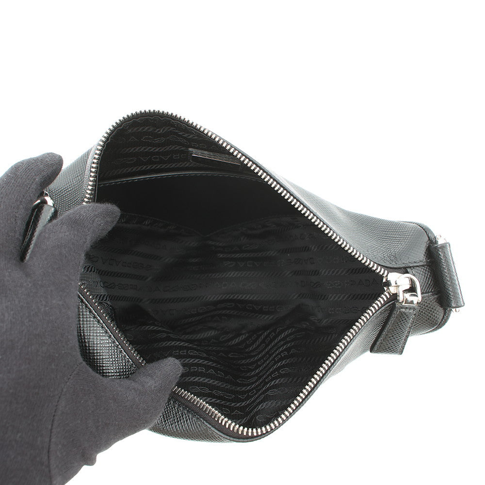PRADA Triangle Shoulder Bag Black2VH155 Saffiano LeatherLeather