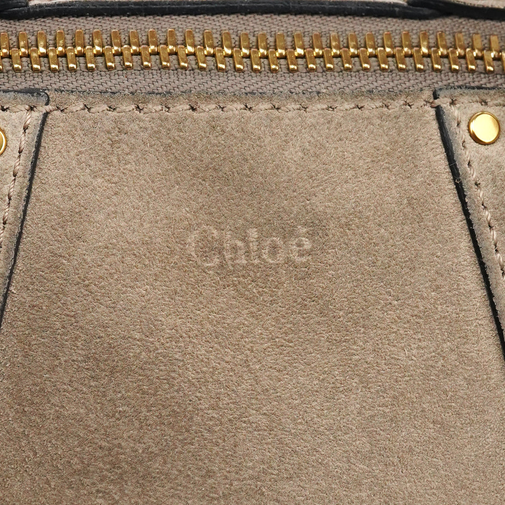 Grey Leather Suede Hayley 2-Way Bag