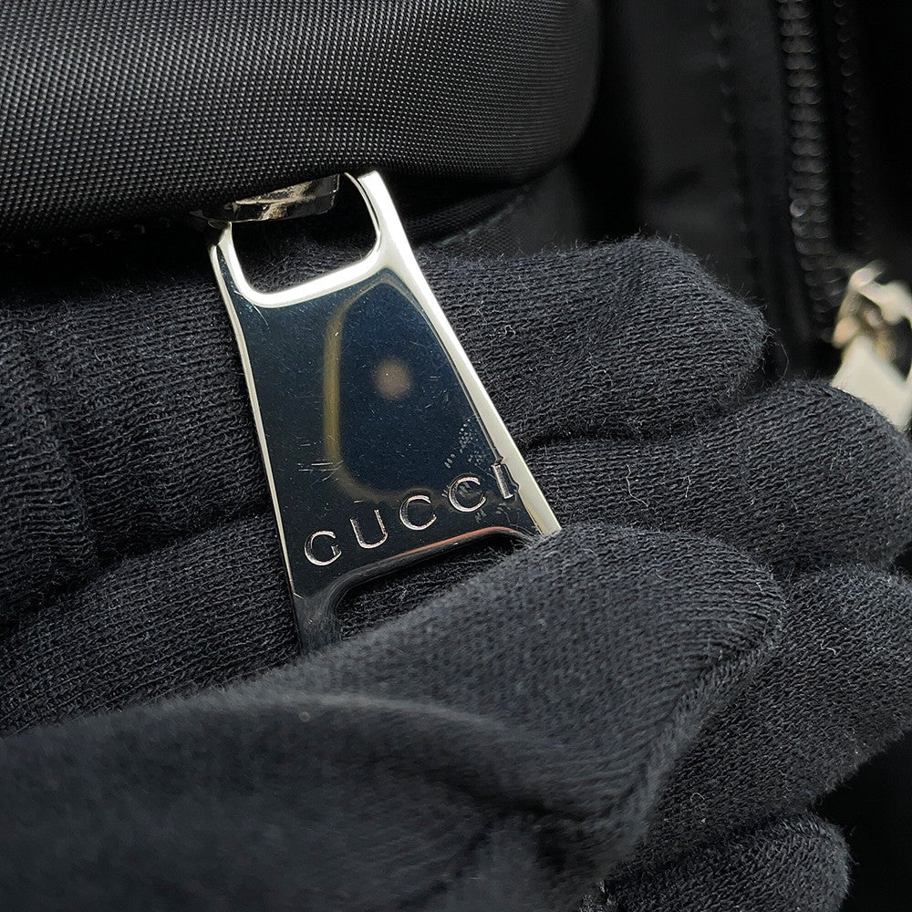 GUCCI Cherie line Backpack Black800265 Nylon Leather