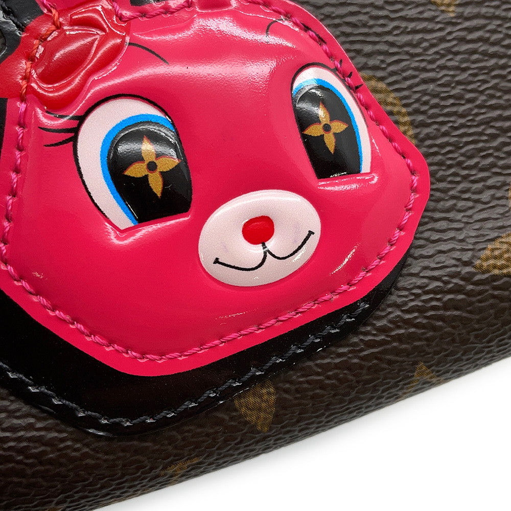 LOUIS VUITTON Zippy Wallet Animogram Nicolas Ghesquière Rabbit Brown/GreenM83689 Monogram/Patent Leather