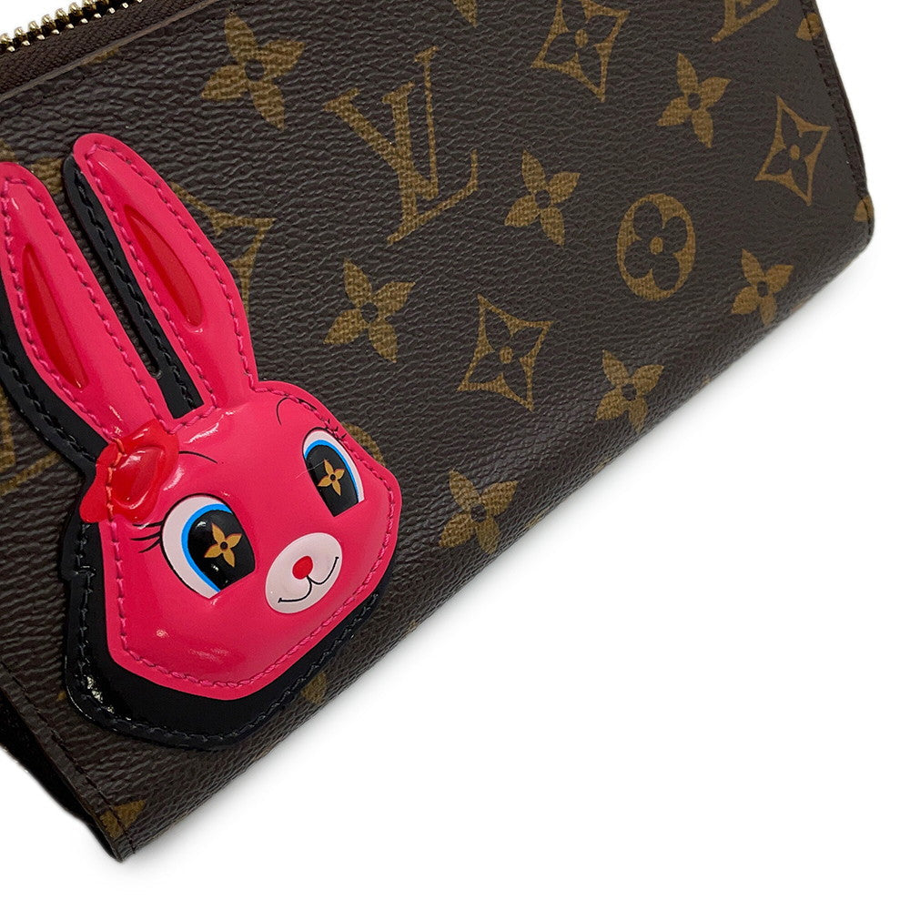LOUIS VUITTON Zippy Wallet Animogram Nicolas Ghesquière Rabbit Brown/GreenM83689 Monogram/Patent Leather