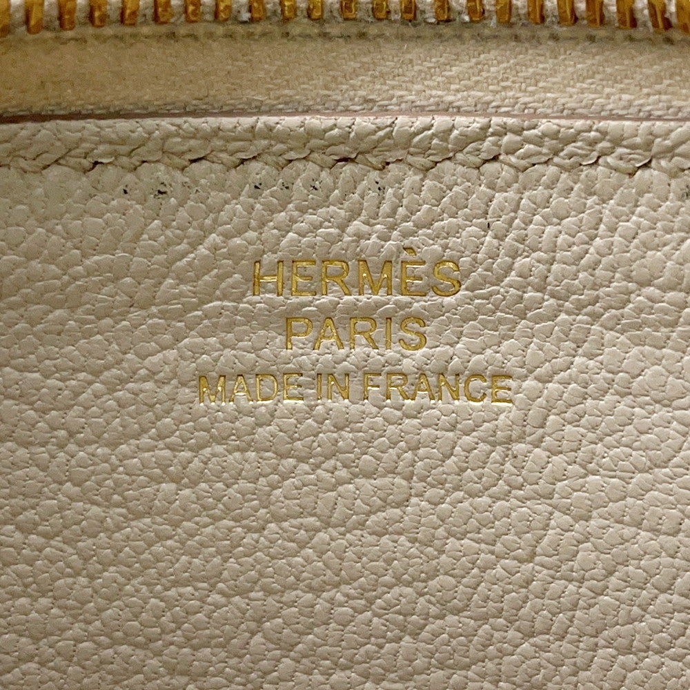 HERMES Zip Ungo Card Case Beton Evercolor