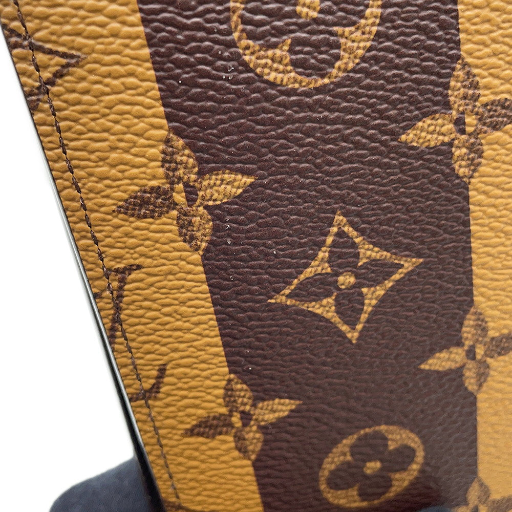 LOUIS VUITTON Portefeuille Brazza BrownM81008 Monogram stripe