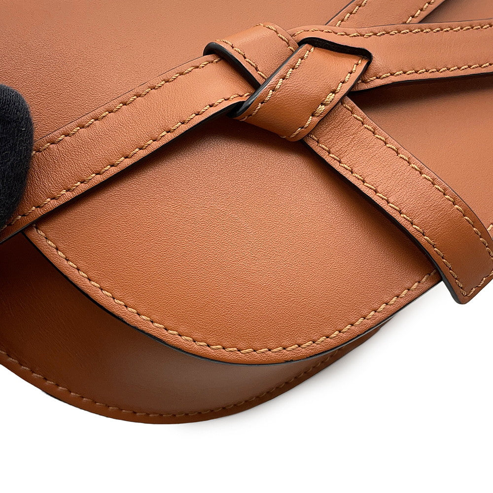 LOEWE Gate Shoulder Bag BrownA650N46X13 Leather Canvas Size Mini