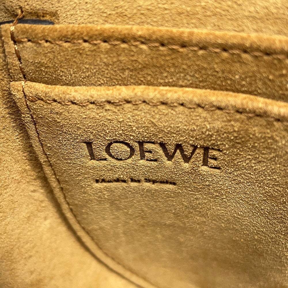 LOEWE Gate Shoulder Bag BrownA650N46X13 Leather Canvas Size Mini