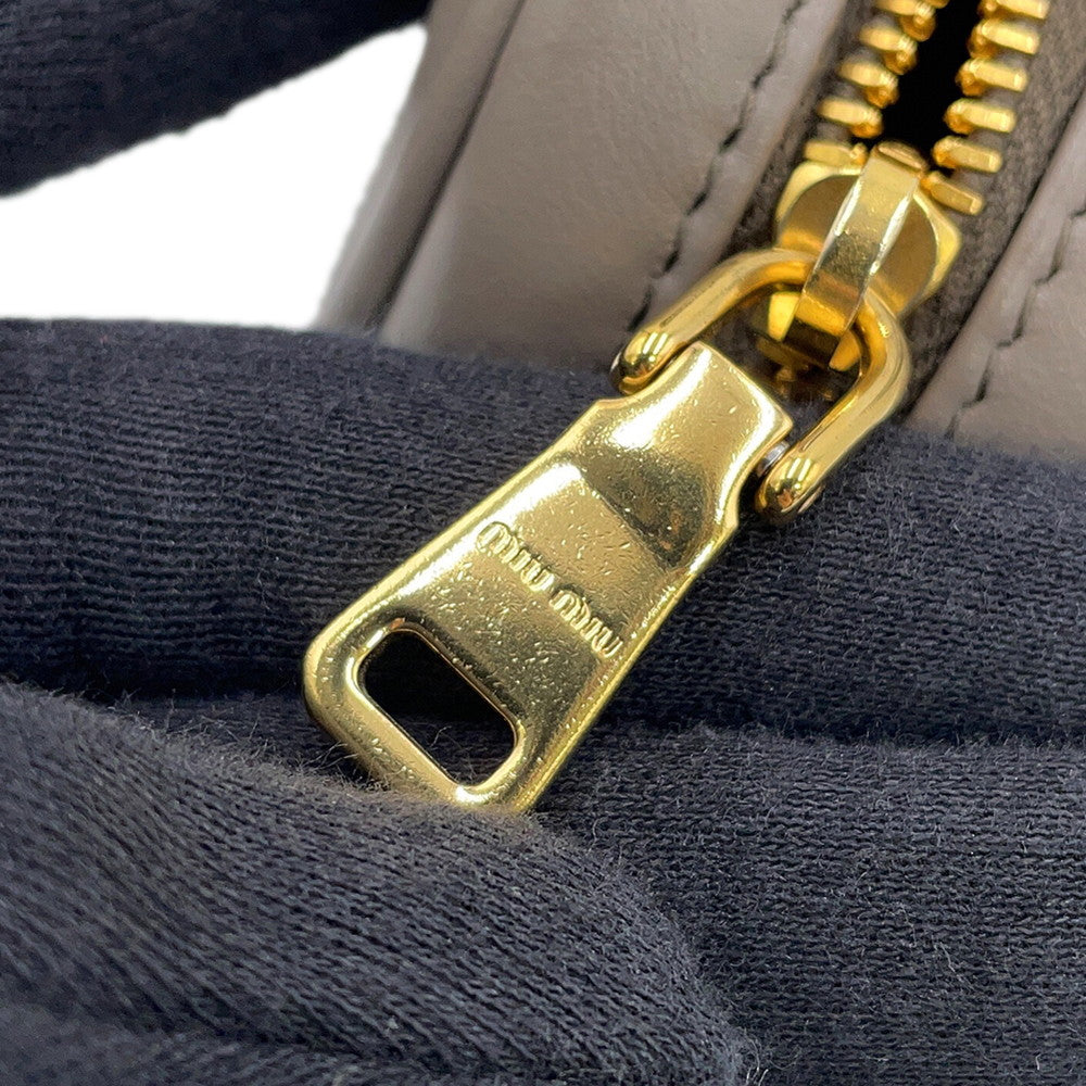 MIUMIU Bag Charm Micro Bag Gray5NR036_2F8W_F0572 Leather Size micro