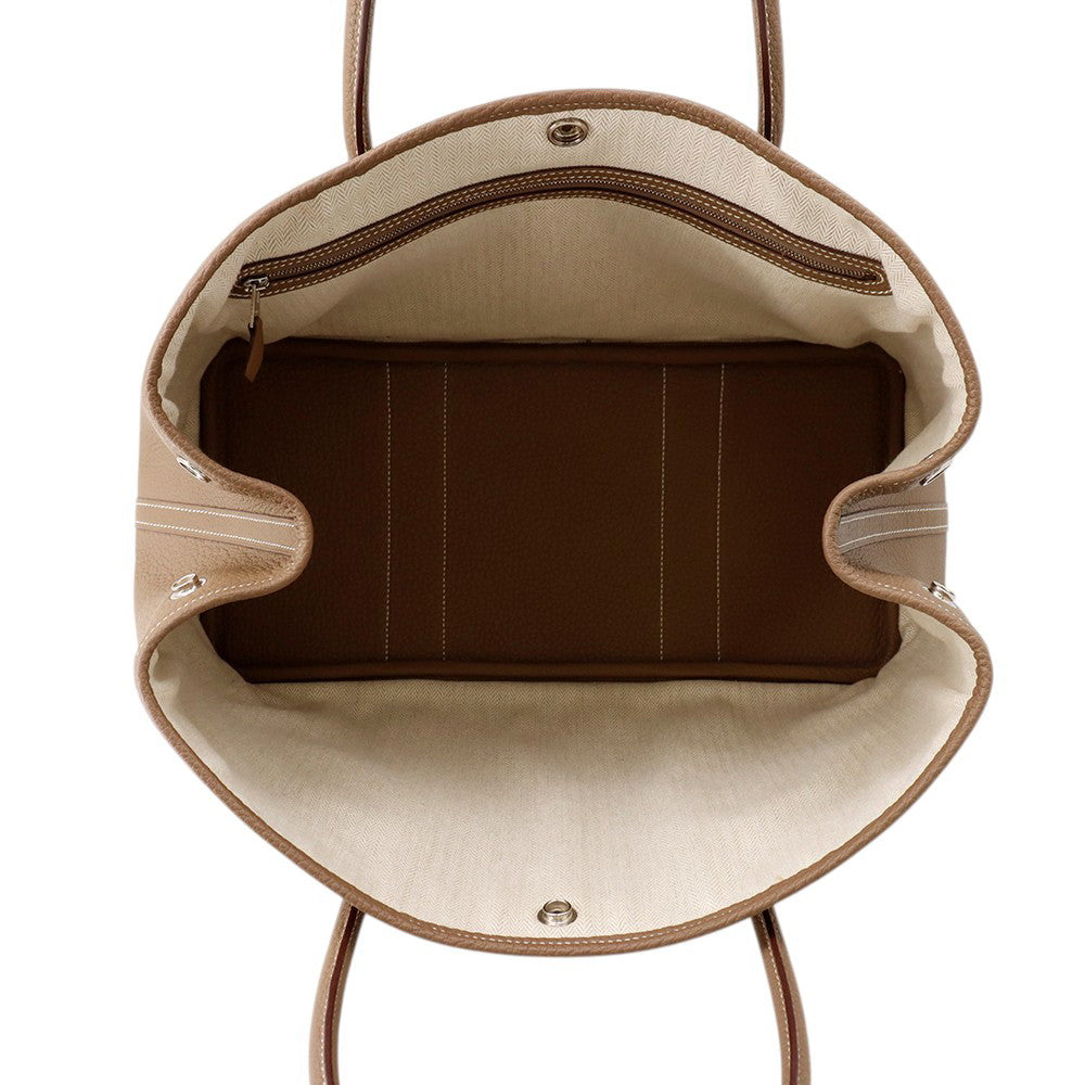 HERMES Garden Party Etoupe Negonda Leather Size PM