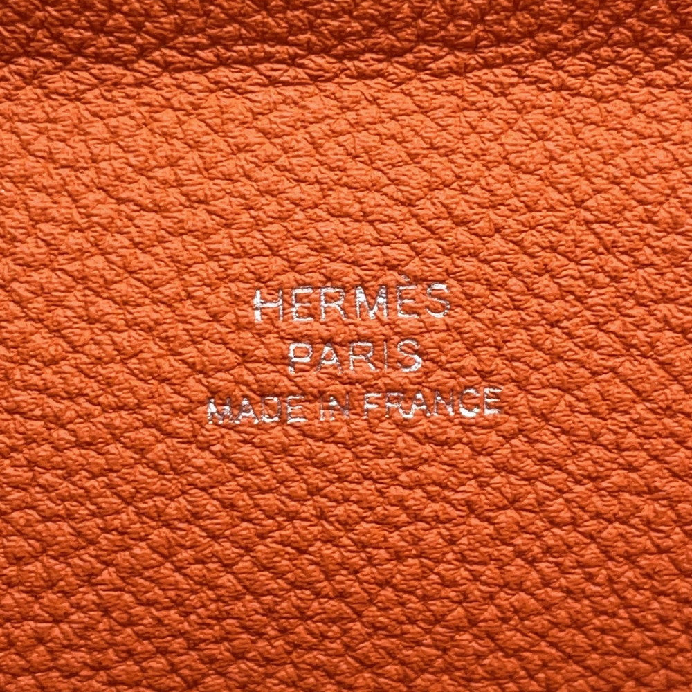 HERMES Videpoches Orange Togo Leather