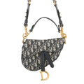 Dior Oblique Saddlebag Navy/BeigeM0456CTZQ Canvas Leather Size Mini