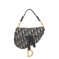 Dior Oblique Saddlebag Navy/BeigeM0456CTZQ_M928 Canvas Size Mini
