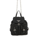 PRADA Mini Backpack Chain Shoulder Bag Black1BH029 Nylon