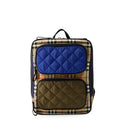 BURBERRY Check Backpack Beige/Blue/Khaki Nylon