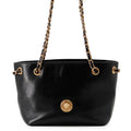Gianni Versace Medusa Chain Tote Bag Black1021383-1A15033 Leather Size Small