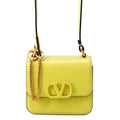 Valentino Garavani V sling Shoulder Bag Yellow Leather