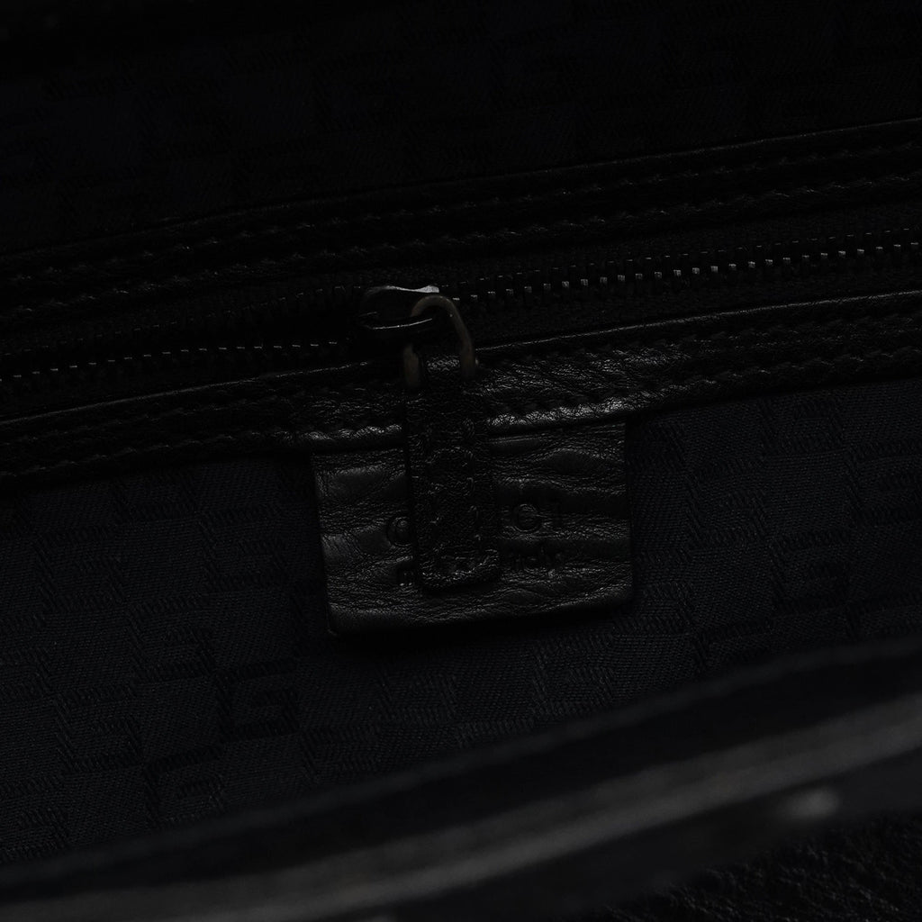 Fall 2002 Black Leather Hinged Frame Bucket Bag