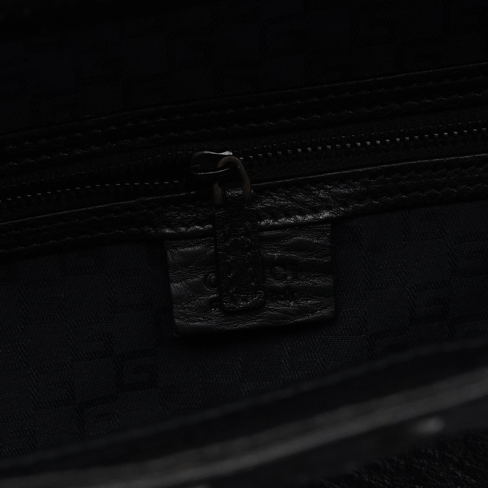 Fall 2002 Black Leather Hinged Frame Bucket Bag