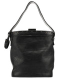 Fall 2002 Black Leather Hinged Frame Bucket Bag