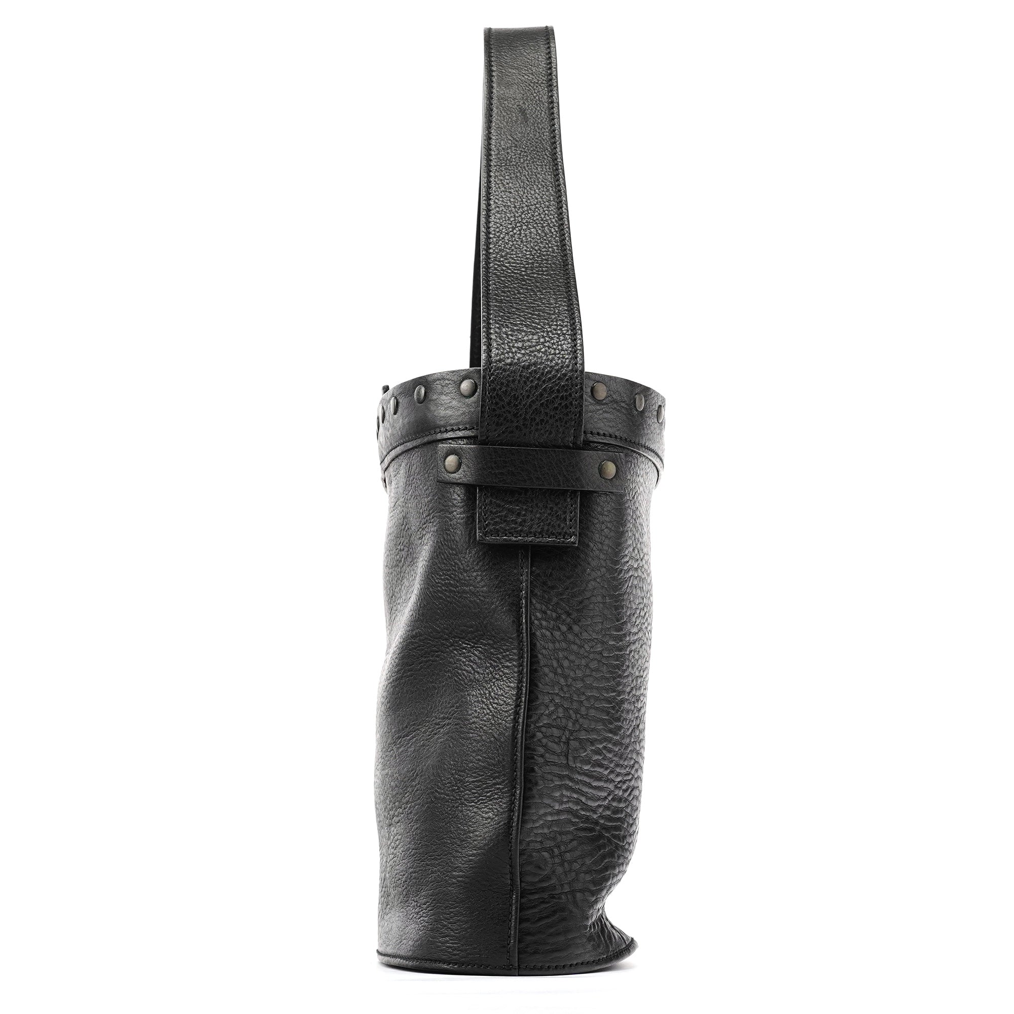 Fall 2002 Black Leather Hinged Frame Bucket Bag