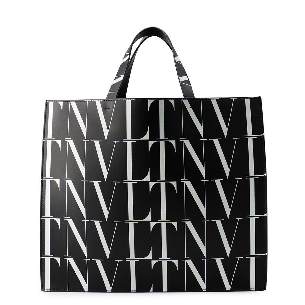 Valentino Garavani Logo Shopper Tote Bag Black/WhiteUY2B0963GTC Leather