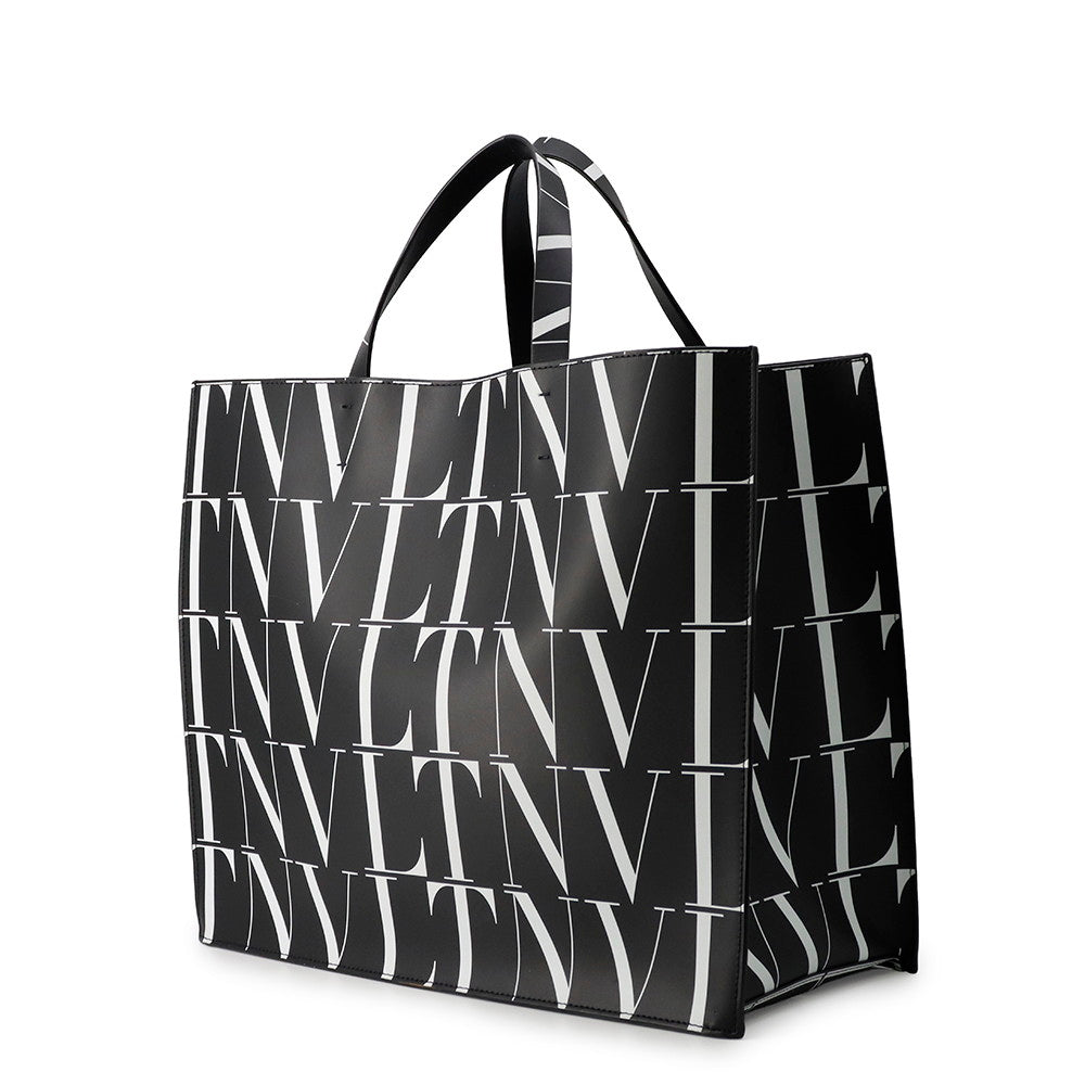 Valentino Garavani Logo Shopper Tote Bag Black/WhiteUY2B0963GTC Leather