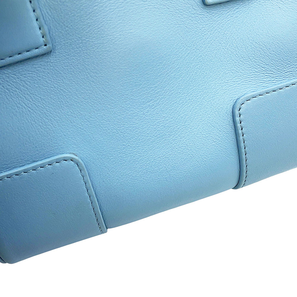 LOEWE Amazona Shoulder Bag Dusty blueA039N21X01 Calf Leather Size 16