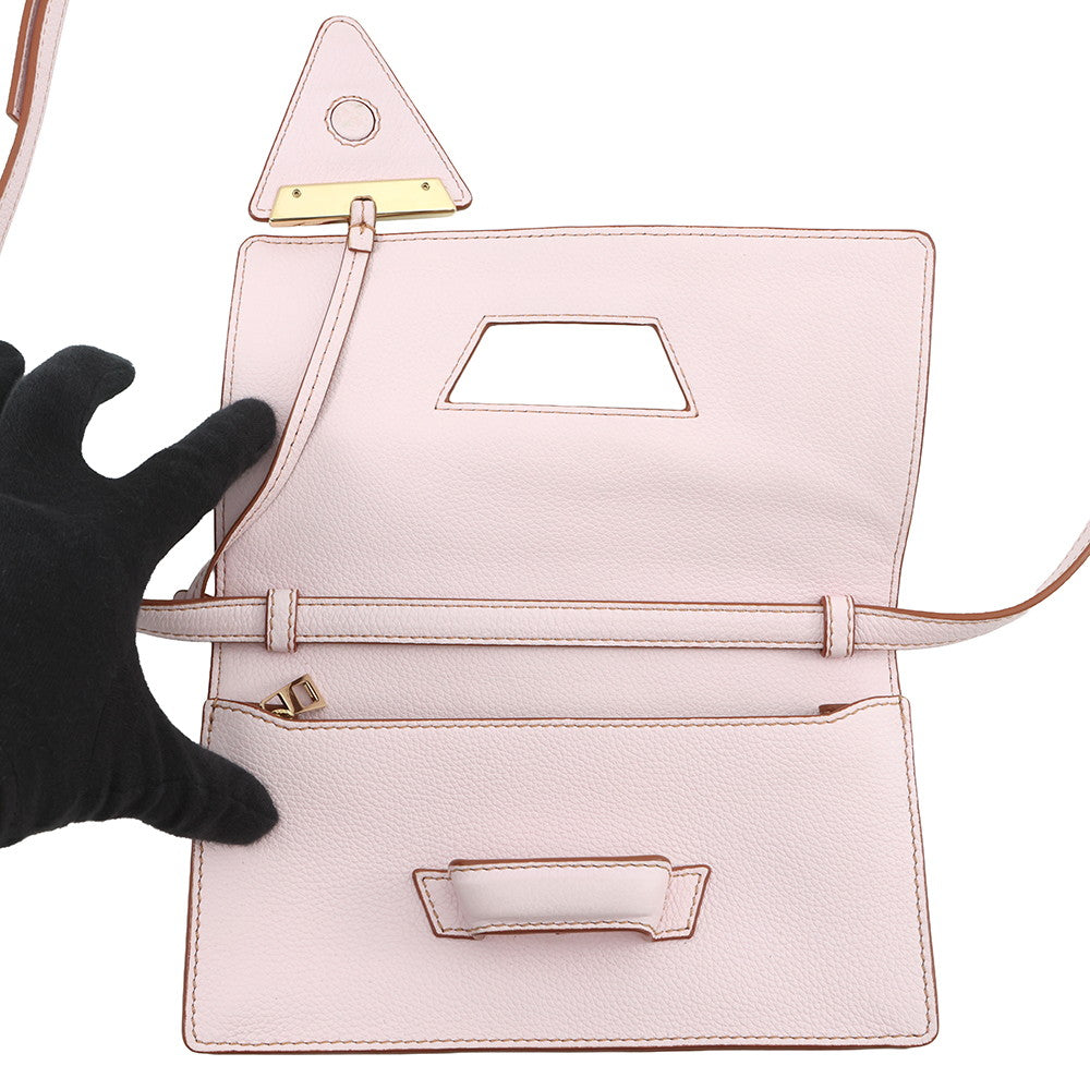 LOEWE Barcelona Shoulder Bag Pink303.12.Z46 Leather